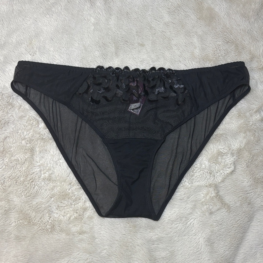 Adore Me Black Lace Detail Panties